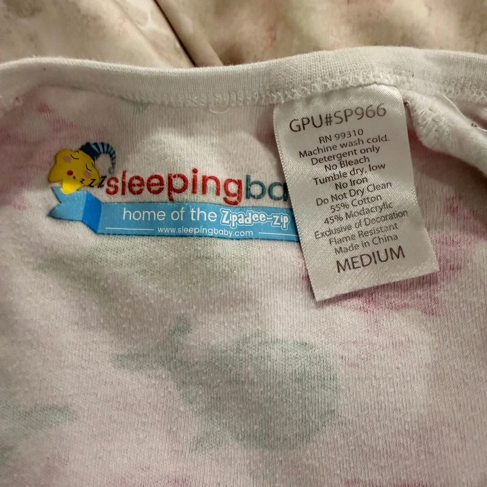 Sleeping Baby Medium Sleep sack Zipadee Zip Whale print - Picture 2 of 2